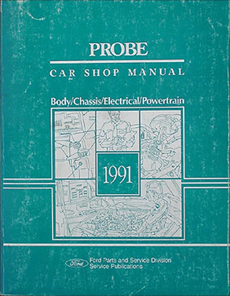 1991 Ford Probe Tienda Manual Originales Reparación Servicio Libro Cuerpo Chasis - Imagen 1 de 1