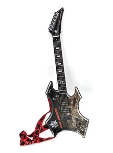 Paper Jamz Guitar 6288 Pro Series Camo Working FUN Red Black Strap - Picture 1 of 9