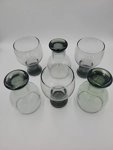 Juego de 6 copas de vidrio Libbey Stax de colección agua gris humo  - Imagen 1 de 8