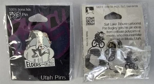 Mormon "Elders On Ice"  -- 2002 Salt Lake City -- Utah Pin - Picture 1 of 1