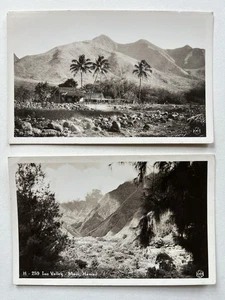 Vintage Maui Hawaii Postcards – Olowalu & Iao Valley Real Photo (RPPC) Pair - Picture 1 of 11