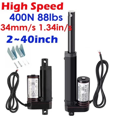 400N 34mm/s 50~1000mm DC 12V 24V Electric Linear Actuator Linear Actuator Fast - Image 1 of 4