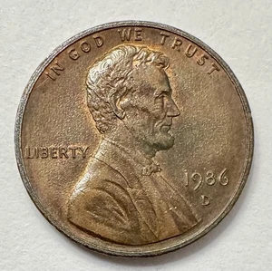 1986 D Lincoln Memorial Error Penny - Bild 1 von 5