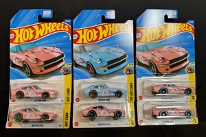 Hot Wheels Mainline LOT OF 6 DATSUN Cherry Blossom 240Z | 5 Pink + 1 Blue - Picture 1 of 3