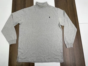 DE COLECCIÓN Polo Ralph Lauren Para Hombres L Gris Cuello Alto Suéter Pullover Sudadera - Imagen 1 de 9