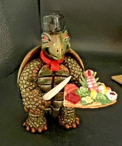 TURTLE SUSHI CHEF Pewter ~ Culinary Collectible Sculpture ~ RON LEE - LE - Picture 1 of 10