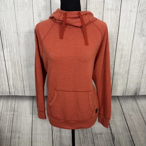 North Face Kapuzenpullover Sweatshirt Damen Medium Orange mit Taschen - Bild 1 von 8