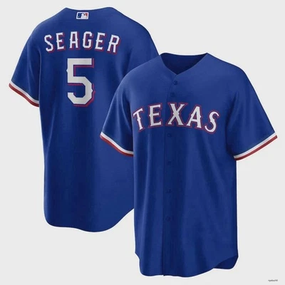 Personalized Texas Rangers Corey Seager #5 Royal Alternate 2025 Baseball Shirt - Image 1 of 4