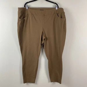Susan Graver Weekend Regular Premium Stretch Ankle Leggings 3X Brown A382212 - Picture 1 of 11