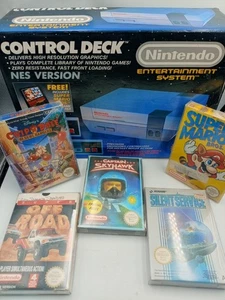 Nintendo NES Original Console Boxed Bundle Restored Tight pins CIB games working - Picture 1 of 24