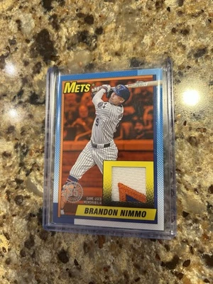 Parche naranja Topps 2025/25 3clr Brandon Nimmo Mets Rangers Foto 1 de 2