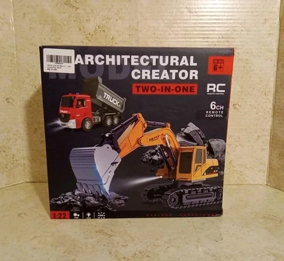 Model Engineering 2 IN 1 Architectural Creator RC Dump Truck & Excavator NEW - Image 1 of 4