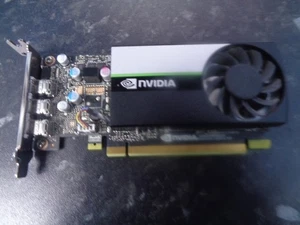 NVIDIA T400 4GB LOW PROFILE  VIDEO CARD WITH 3 X NEW  MINI DISPLAT PORT ADAPTERS - Picture 1 of 6