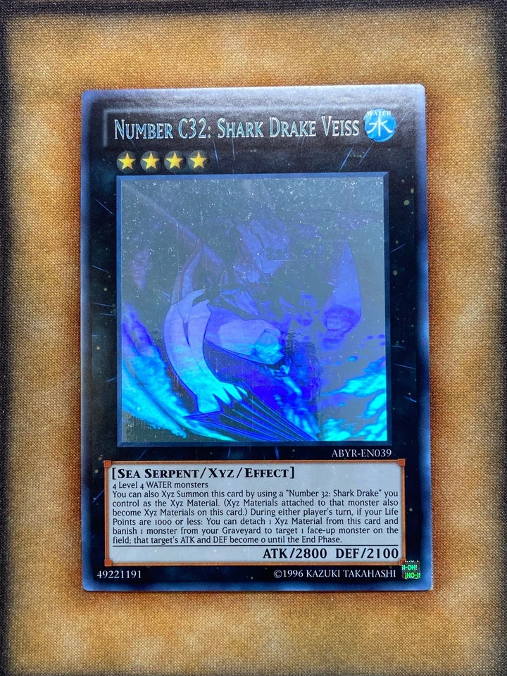 Yugioh Number C32: Shark Drake Veiss ABYR-EN039 Ghost Rare NM - Image 1 of 1