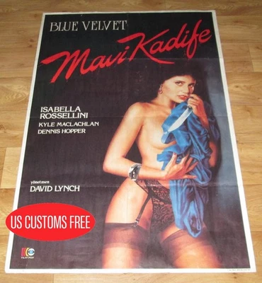 BLUE VELVET David Lynch 1986  ORIGINAL 27x40 RARE Style-A Turkish Movie Poster - Image 1 of 4