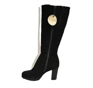 ¡Nuevo! La Canadienne Talla 9.5 M Melisa Bota de Gamuza Impermeable Negra DD456A - Imagen 1 de 6