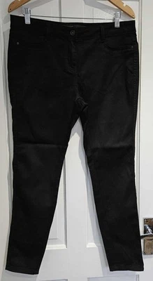 Next Petite Legging Jeans Black Size 14P Inside Leg 27" Stretch Cotton Blend - Image 1 of 4
