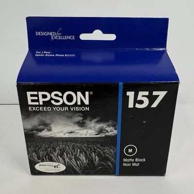 Genuine Epson Inkjet 157 Matte Black T1578- EXPIRED 1/2018 - Image 1 of 4