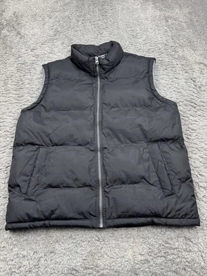 FTP Jacket Men Large Black Bubble Sleeveless Feel Dry Full Zip Puffer Vest - Image 1 of 4