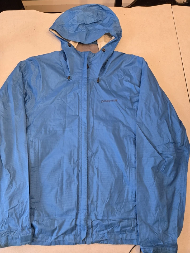 Chaqueta de Lluvia Patagonia Para Hombres MED Verde Azulado Torrentshell H2No Impermeable, Capucha 83801 Foto 1 de 4