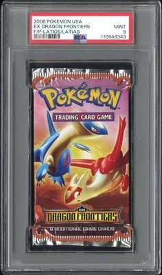 2006 POKEMON EX DRAGON FRONTIERS УПАКОВКА ИЗ ФОЛЬГИ EX F/P-LATIOS/LATIAS PSA 9 - Изображение 1 из 4