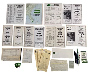 Burlington Northern Railway Collection 29 Pieces Railroadiana Vintage 1970's Lot - Picture 1 of 11