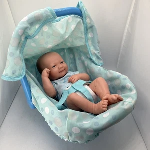 Berenguer Newborn Baby Boy Doll Realistic Anatomically Correct 13" + car seat - Picture 1 of 17