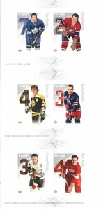 Lote de sellos postales de hockey Canada Post 2014 tarjeta Bobby Orr Tim Horton Red Kelly + - Imagen 1 de 4