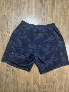 Pantalones Cortos Lululemon Para Hombres M Azul Rompe el Ritmo Camuflados 9” Gimnasio Correr Rendimiento - Imagen 1 de 6