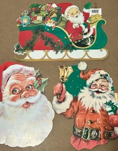 Expositor de papel navideño vintage decoración vintage de Papá Noel - Imagen 1 de 9