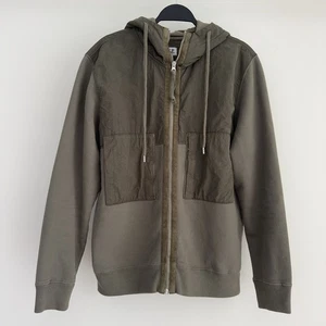 CP Company Fleece Goggle Hoodie Large Green Full Zip Jumper Sweatshirt Glasses - Picture 1 of 18