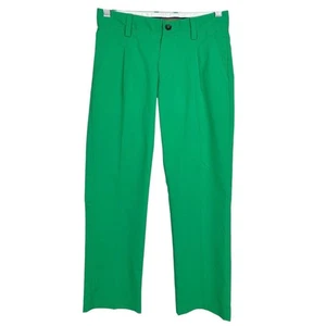 Cross Sweden Golf Pants Pleated Bright Green Casual Trousers Kids Size 10 - Picture 1 of 8