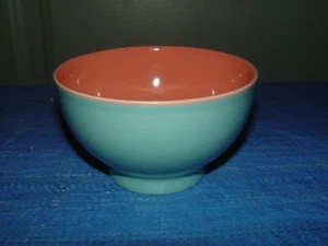 Lindt-Stymeist COLORWAYS 5.5" All Purpose Bowl Turquoise Blue & Salmon 2-Tone - Picture 1 of 6