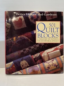 501 Quilt Blocks Better Homes & Gardens HC Book Patchwork Sewing Quilting - Foto 1 di 22
