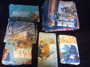 Star Wars Il Ritorno dello Jedi lenzuola gemelle, custodie, piumone, tenda vintage 1983 - Foto 1 di 6