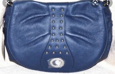 Bolso de hombro Hobo Bodhi grande de cuero azul precio de venta sugerido por el fabricante $598 (nunca usado) Foto 1 de 4