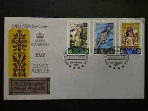St Kitts-Nevis 1977 Silver Jubilee SG367-9 FDC - Picture 1 of 1
