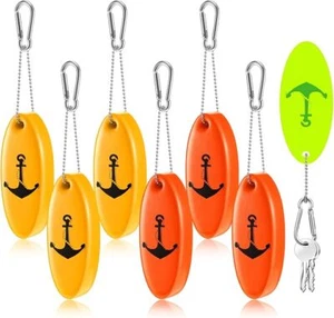 6 Pack Foam Floating Keychain Key Ring for Boating Fishing Sailing - Picture 1 of 3