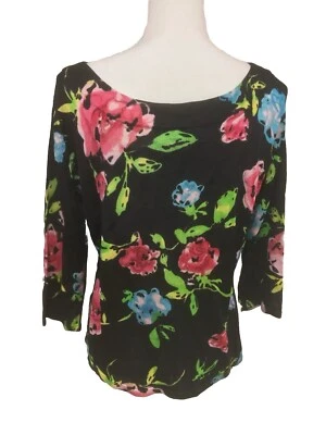 Top floral de seda Joseph A Qu'est-ce Que C'est XL 40 pulgadas busto Foto 1 de 4