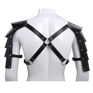 Men`s Leather Cross Body Harness Chest Belt Shoulder  Party Fancy Dress