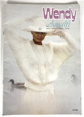 Vintage Wendy Amalfi Knitting Book 12 Designs Men & Women Mohair Style Yarn VGC - Image 1 of 3
