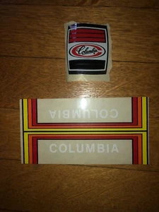 Vintage New-Old-Stock Head Badge Sticker COLUMBIA Bicycle + Frame Sticker/Decal - Picture 1 of 2