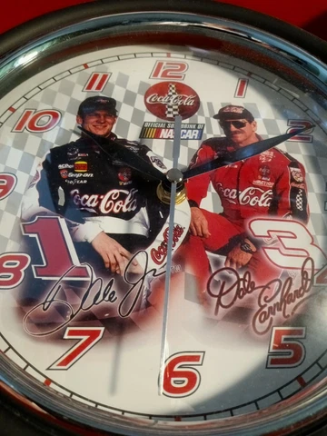 * Coca-Cola NASCAR Dale Earnhardt Jr. & Sr Wall Clock Cover