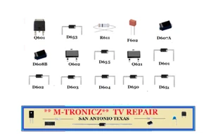 SANYO FW32D06F B POWER SUPPLY AZAFUUT BAZAFQG0201 1 REPAIR KIT - Picture 1 of 1