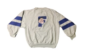 VTG 90’s Fred Flintstone Embroidered Crewneck Sweatshirt Size Large - Picture 1 of 4