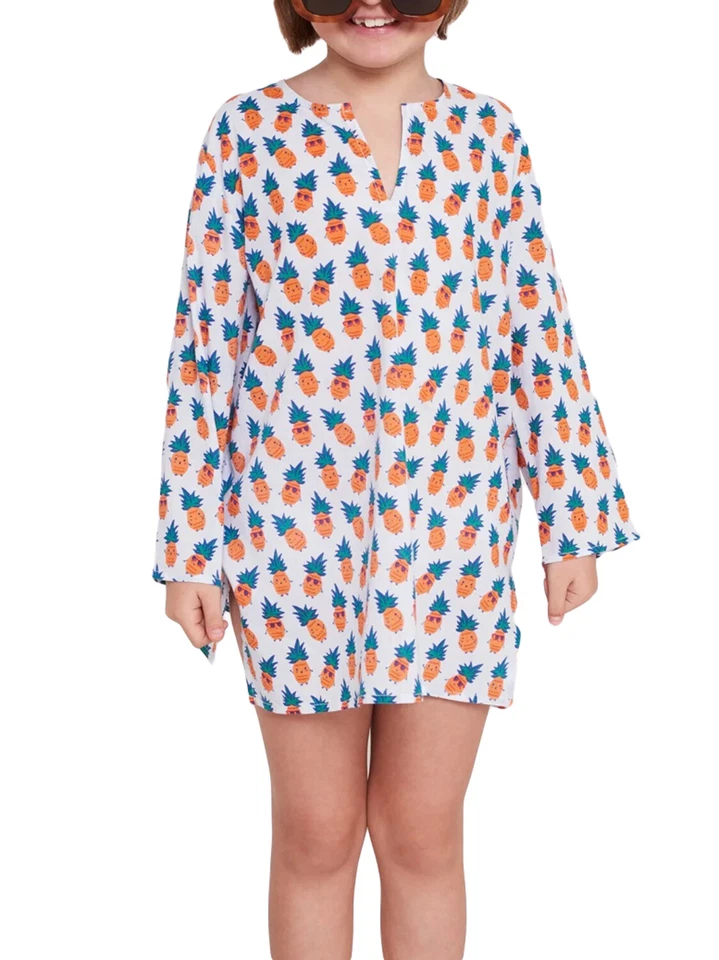 Roberta Roller Rabbit Camisón Naranja Pina Colada Para Niñas De 2 Años $50 Nuevo - Imagen 1 de 1