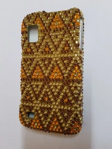Rare Ether Gold Diamond Dazzle Case Cover For Boost Mobile ZTE Warp N860 Phone - Picture 1 of 3