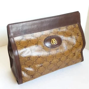 EMBRAGUE MORABITO Paris 1. ESTUCHE DE VIAJE MAQUILLAJE de lona recubierta Place Vendome 💎 Logo - Imagen 1 de 12