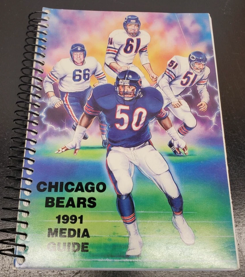 Vintage Chicago Bears 1991 Media Guide - Autographed by Thornton, Van Horne, Buf - Image 1 of 4