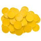 500 Pieces Yellow Plastic Tokens Reward Math Counters Drink Coupon Poker Chips